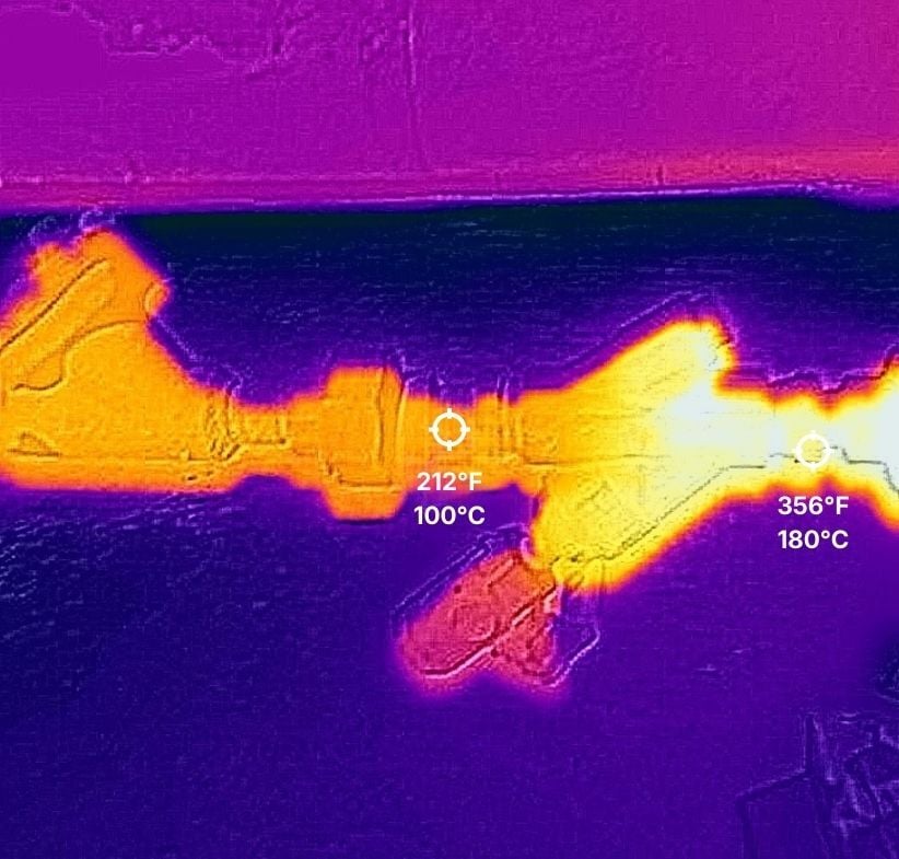  Thermal image of 10 year old trap working perfectly