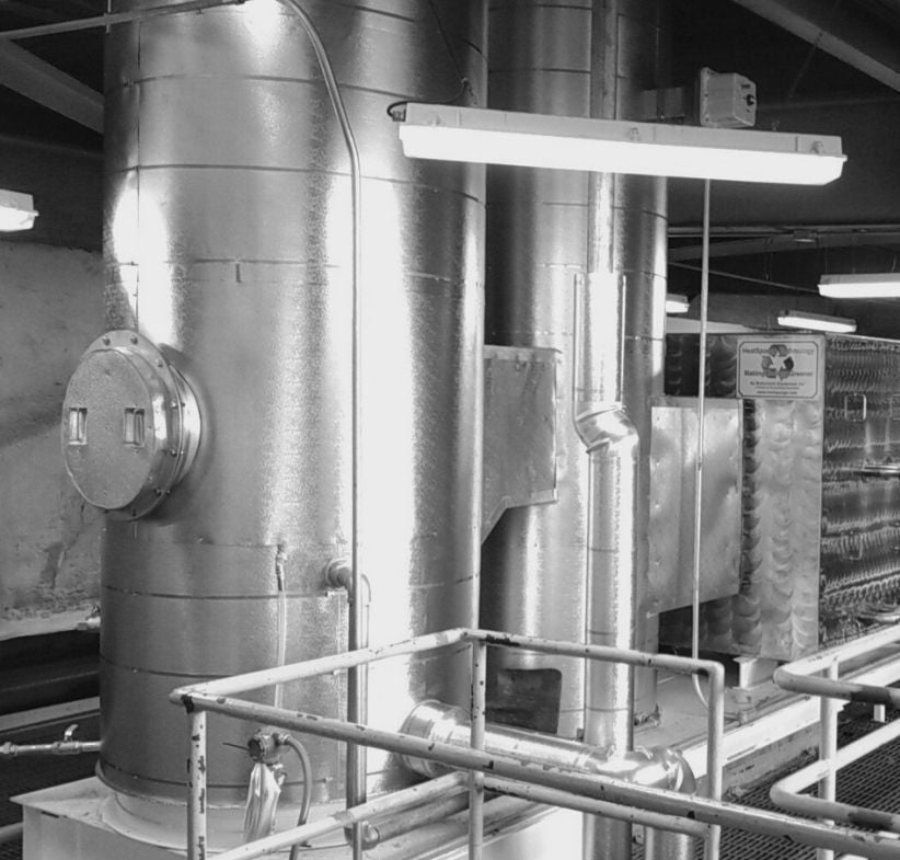 HeatSponge with a FLU-ACE installed at a brewing site