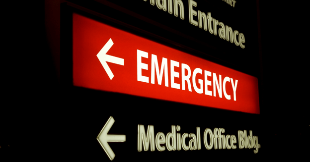 Hospital emergency sign