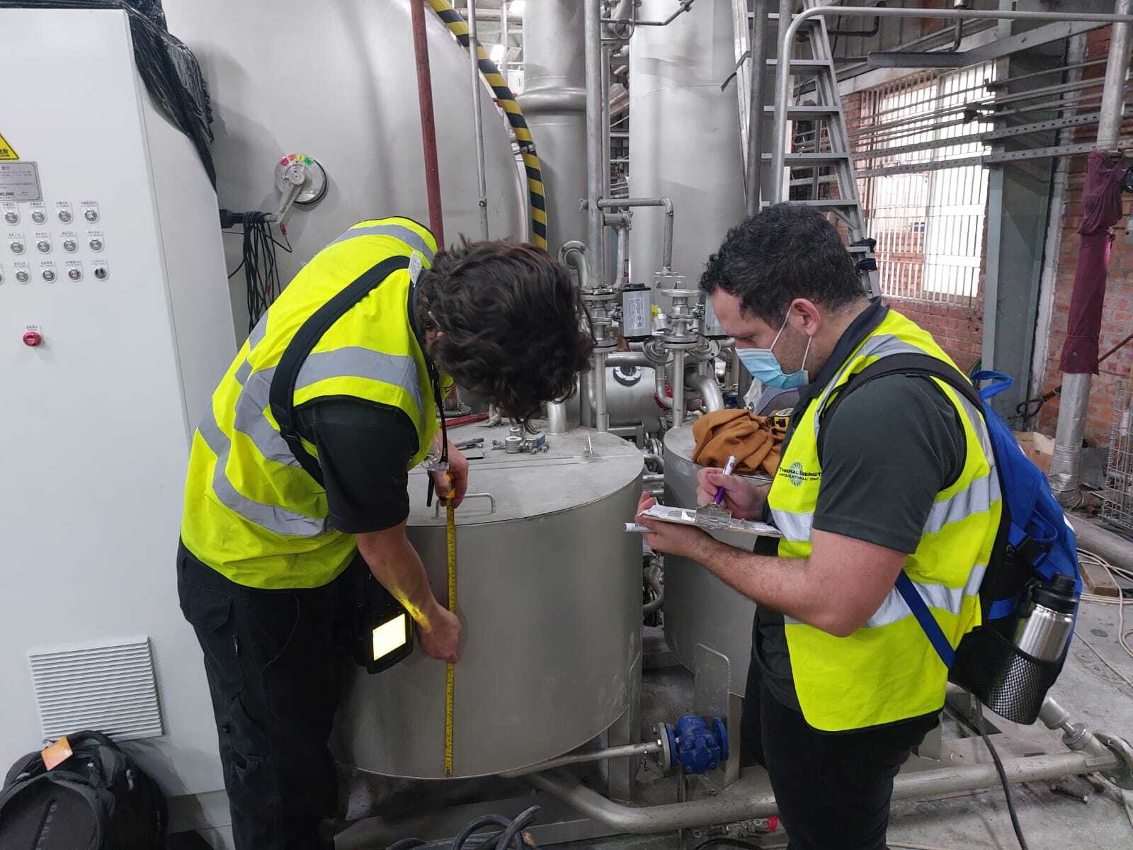 TEI Engineers measuring a system