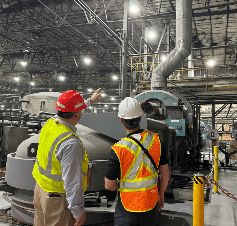 Engineers inspecting a site