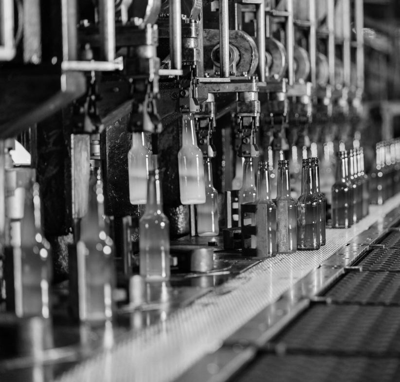 Glass Bottle Production Line in Factory