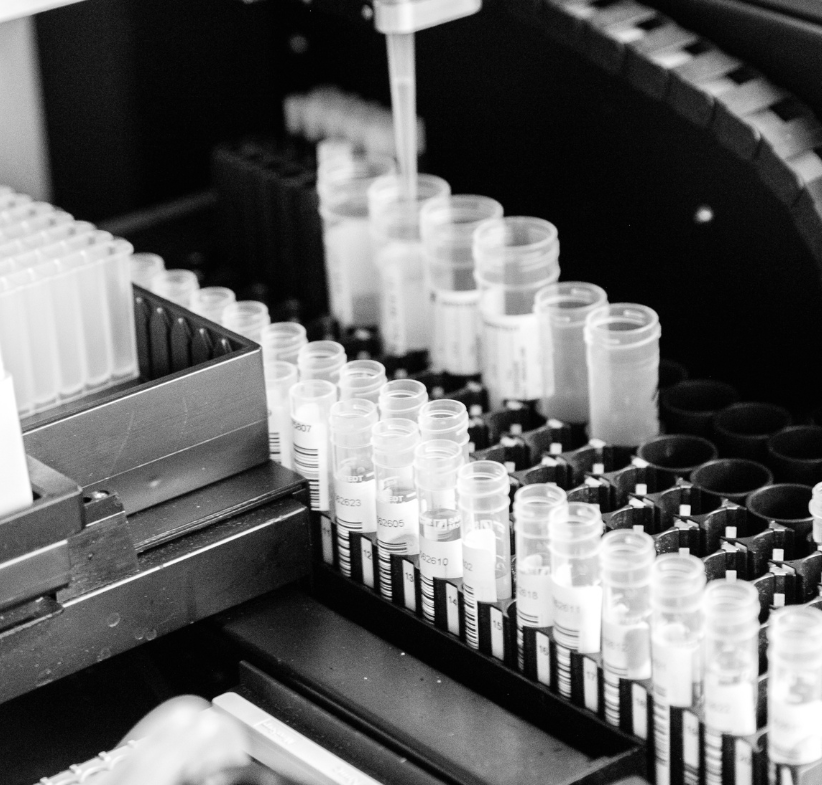 Medical samples with equipment in lab