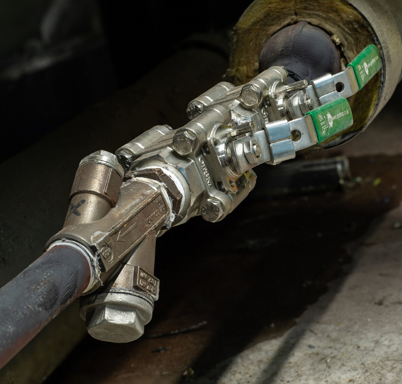 GEM Steam Trap installed in piping 