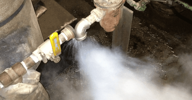 Steam leak