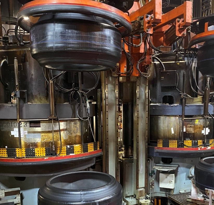 Tyre press process