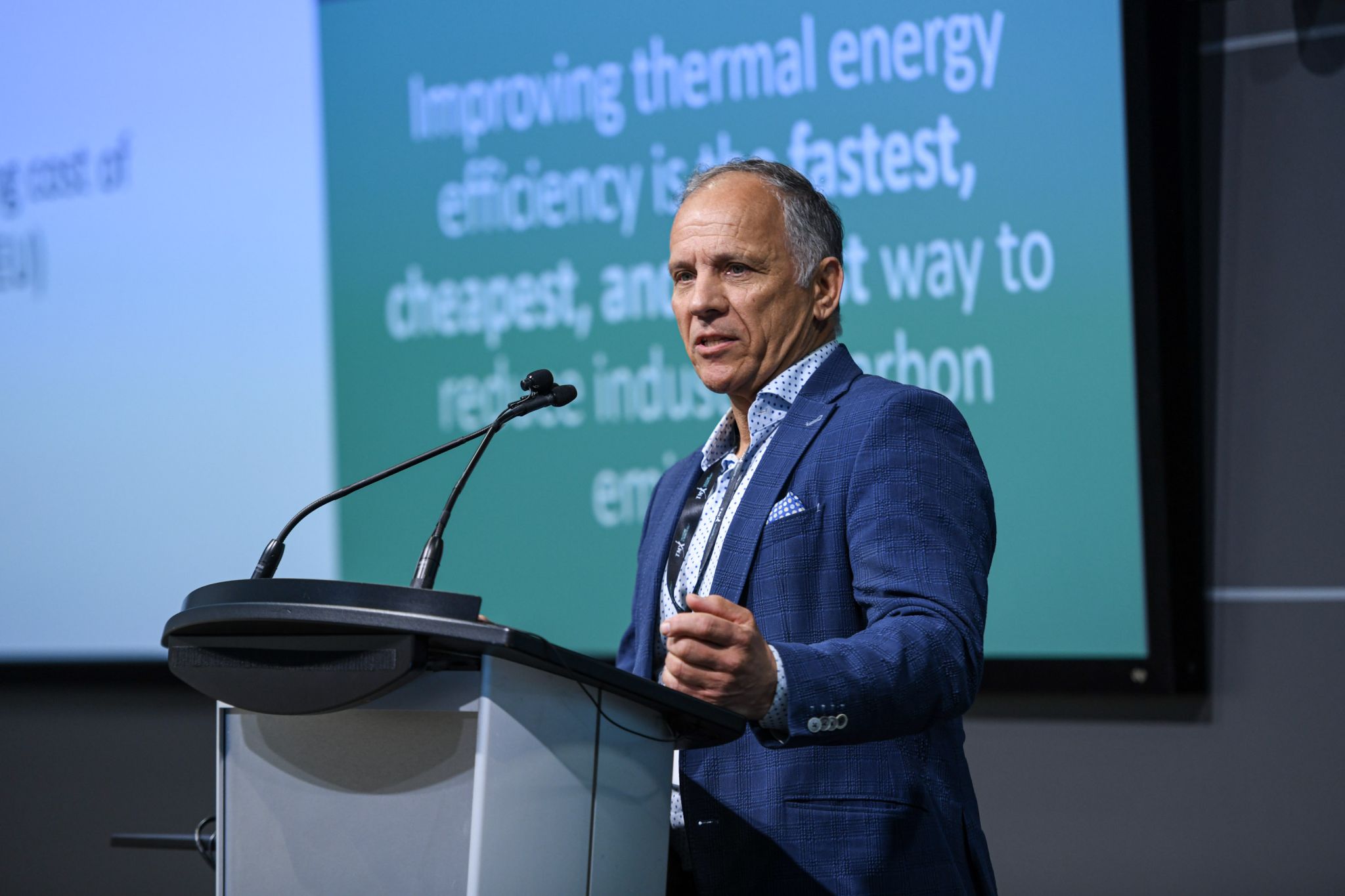 Thermal Energy International CEO William Crossland speaking at an investor event