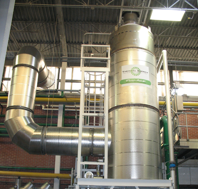 FLU-ACE installed on site with Thermal Energy branding