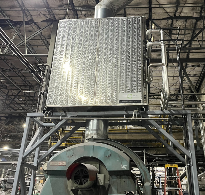 HeatSponge installed on top of a boiler unit